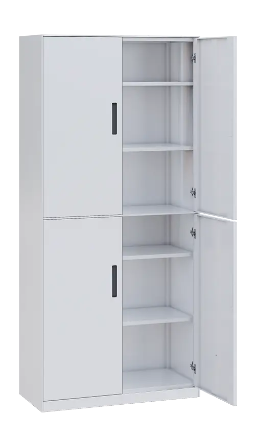 SLIM CONCEPT 02 skříň policová, 4-dvéřová, 1950x900x400 mm, bílá/úchytka antracit